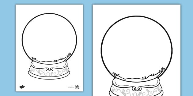 Blank snow globe template teacher made