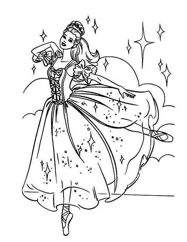 Ballerina beautiful barbie ballerina coloring page dance coloring pages barbie coloring pages ballerina coloring pages