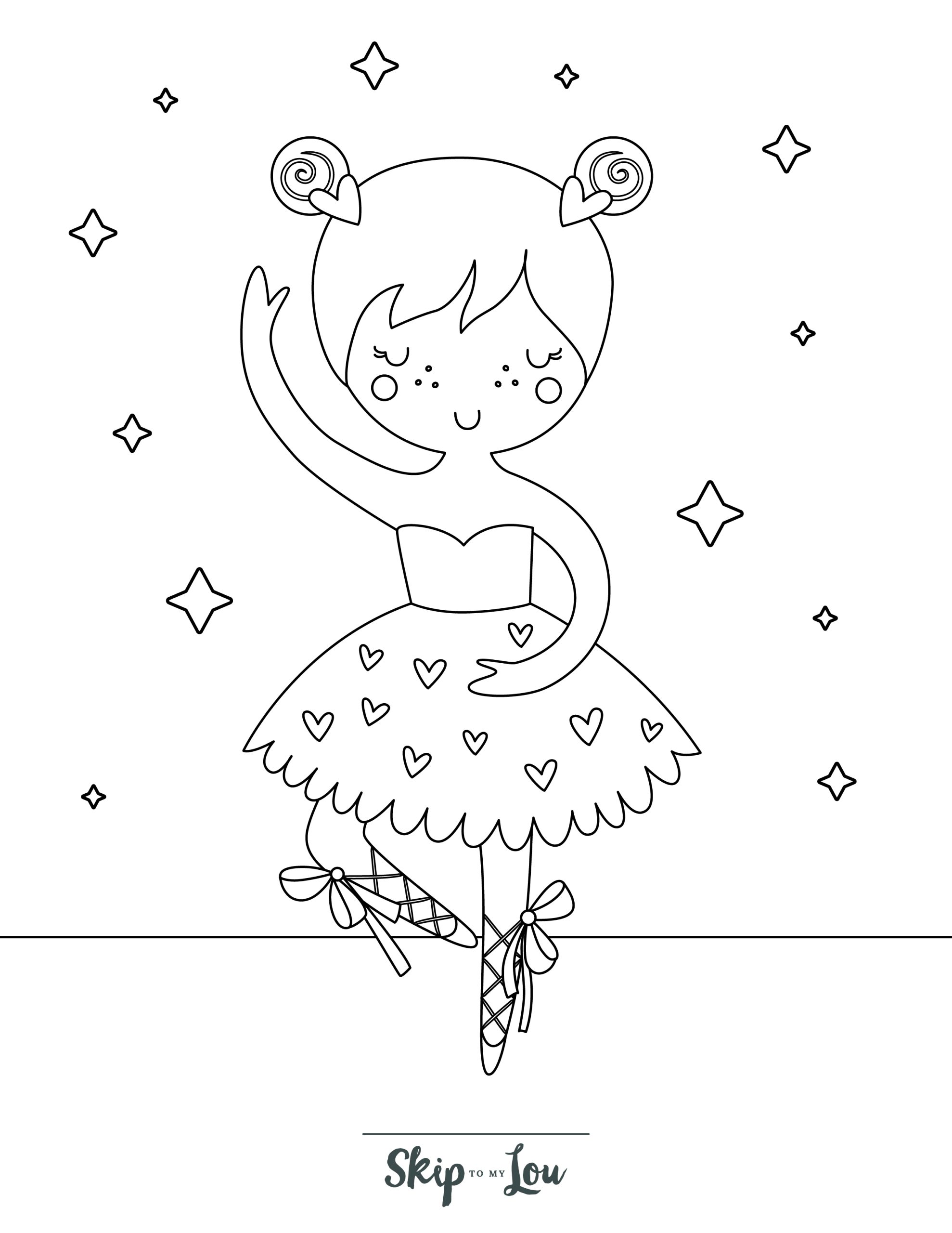 Ballerina coloring pages