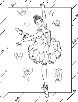 Barbie giant coloring book mattel mattel books