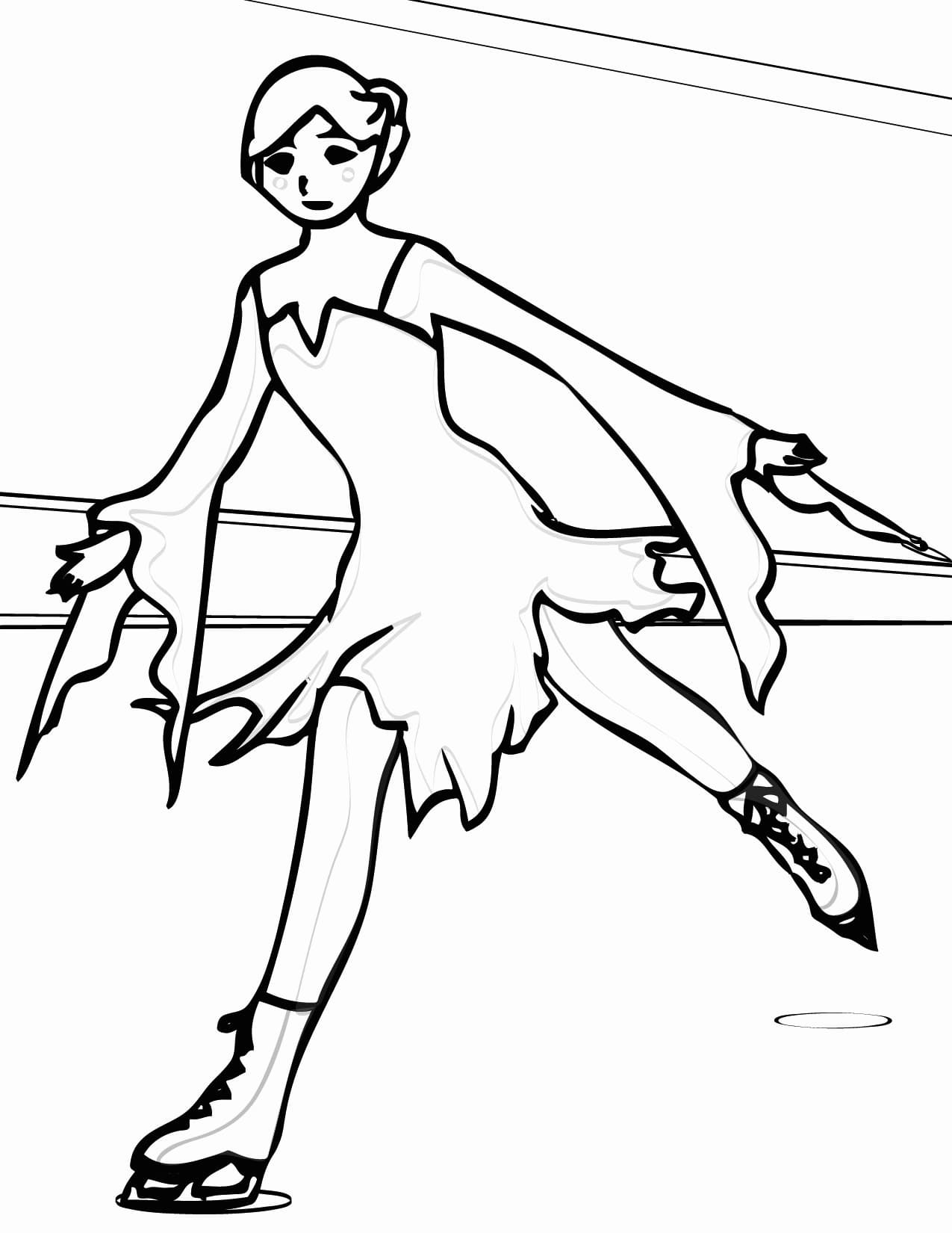Ice skating coloring pages