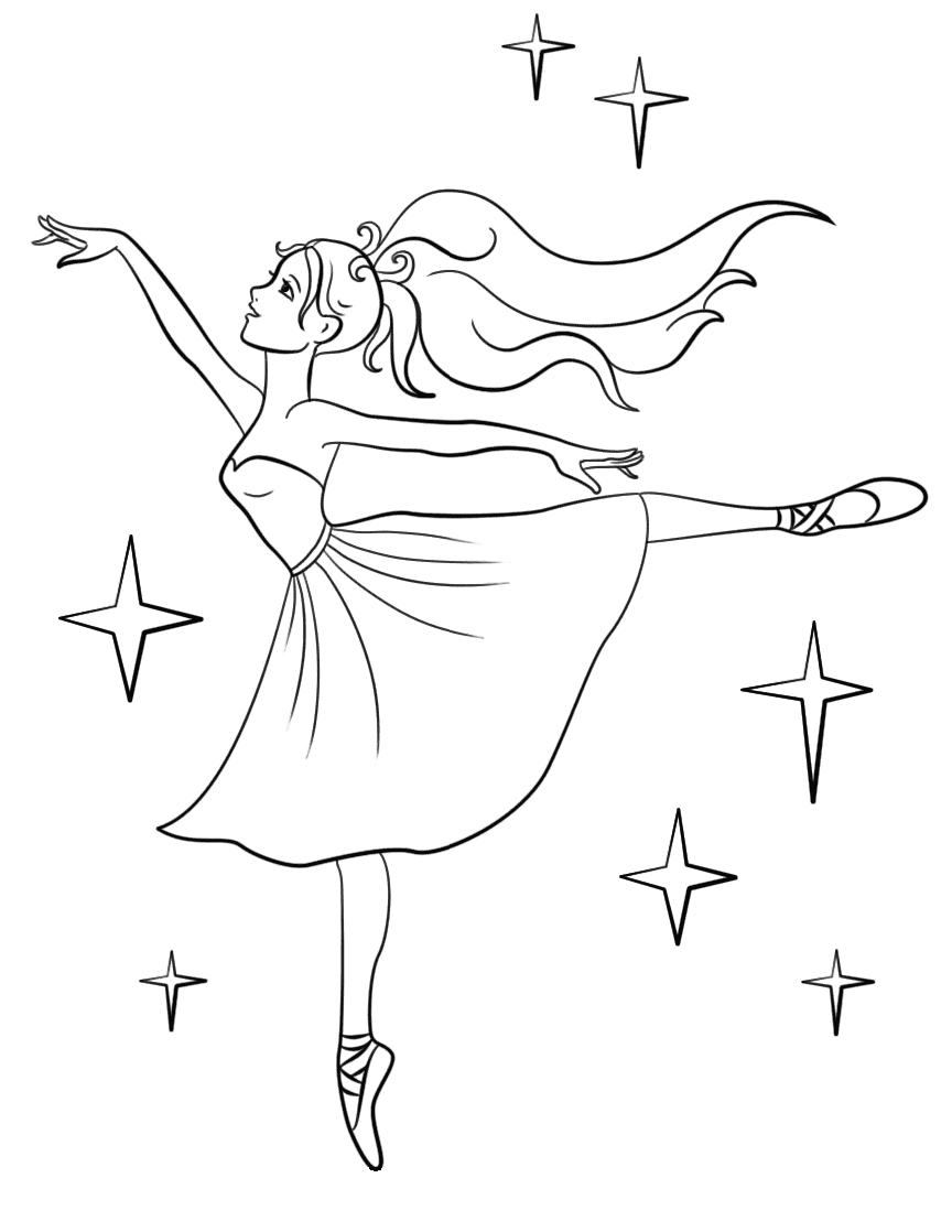 Ballerina coloring pages printable for free download