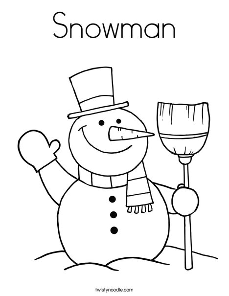 Snowman coloring page