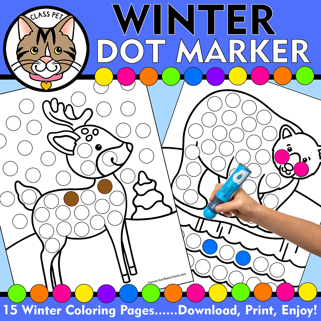Winter dot marker made by teachers