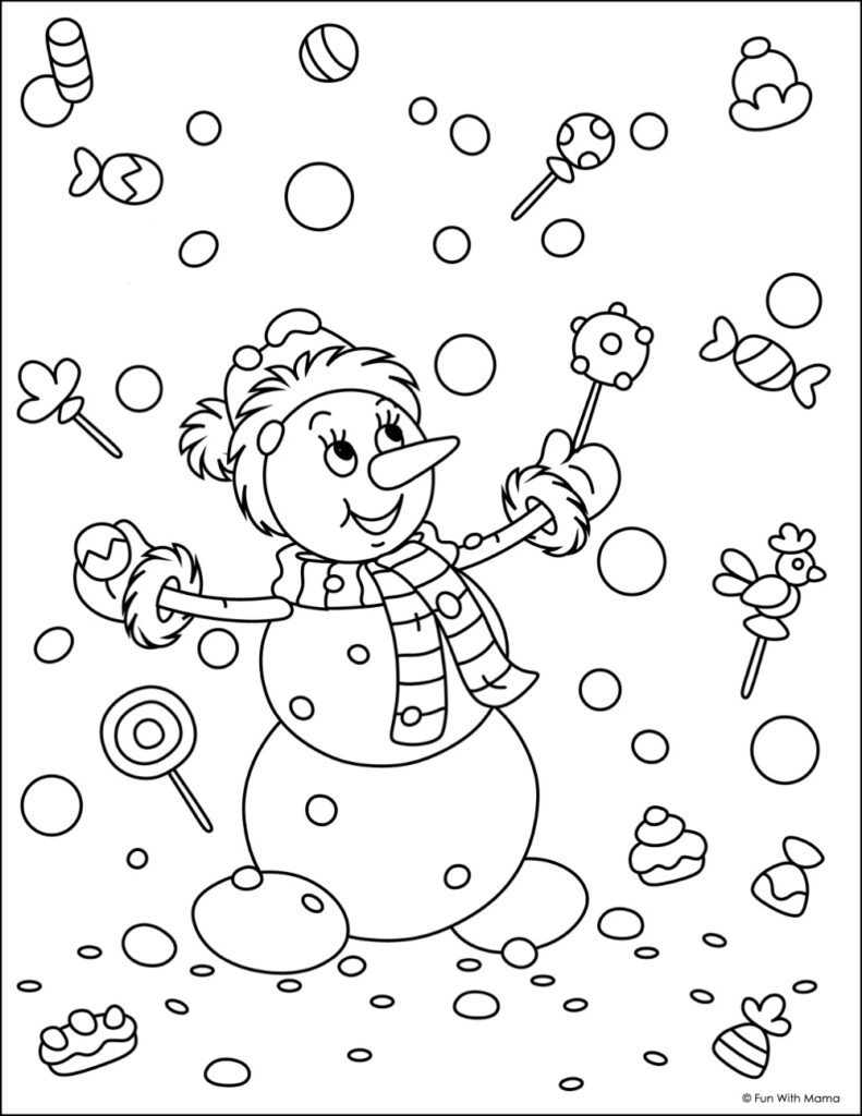 Winter coloring pages