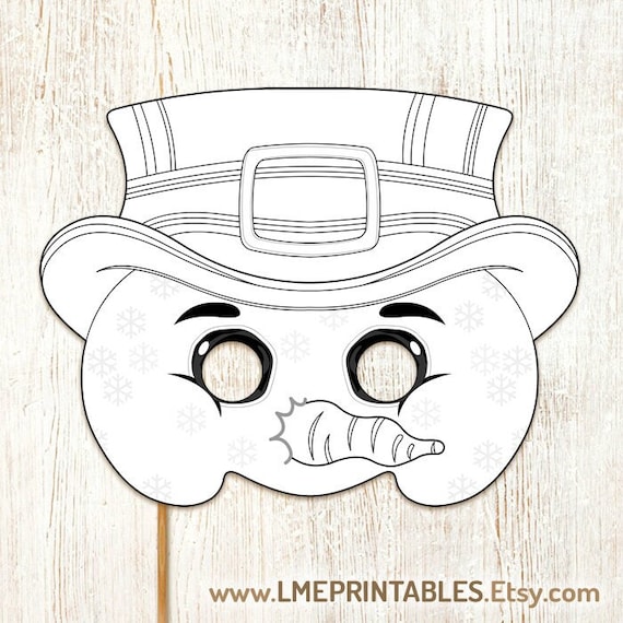 Snowman coloring mask printable halloween costume christmas party snow man activity book birthday school church theater winter crafts kids