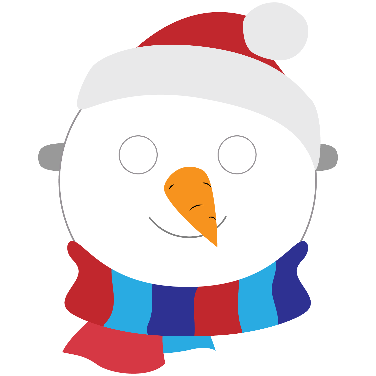 Snowman mask template free printable papercraft templates