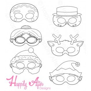 Christmas printable coloring masks printable coloring masks coloring mask christmas printables