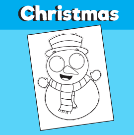 Snowman coloring page â minutes of quality time