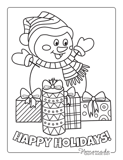 Best snowman coloring pages for kids adults