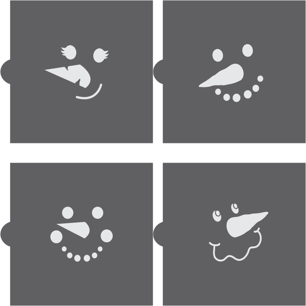Snowman face cookie stencils â confection couture stencils