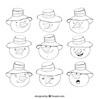 Sad snowman coloring page images