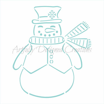 Snowman face stencil bees baked art supplies and artfully designed creations