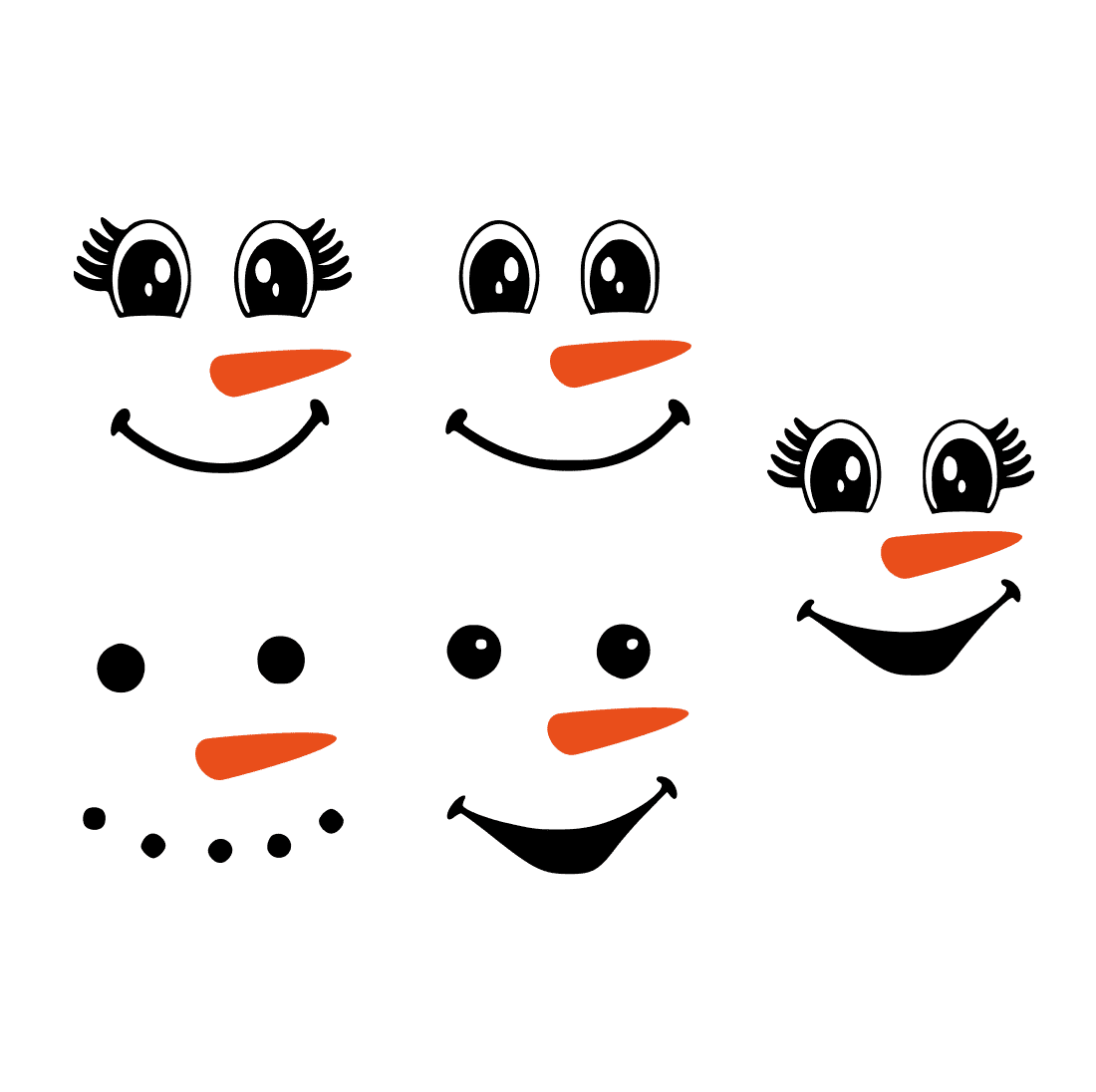 Vinyl snowman face svg â