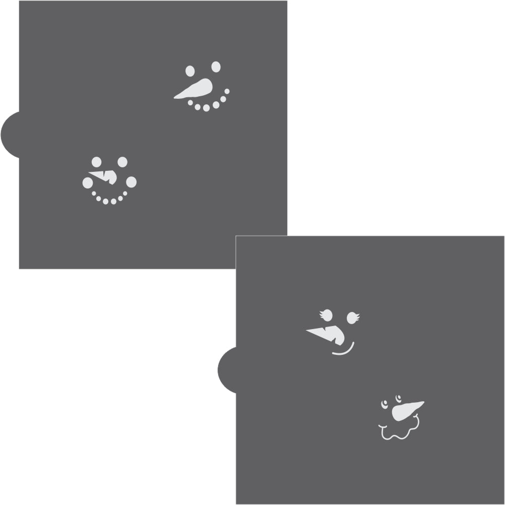 Snowman face cookie stencils â confection couture stencils