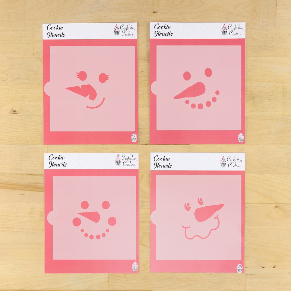 Snowman face cookie stencils â confection couture stencils