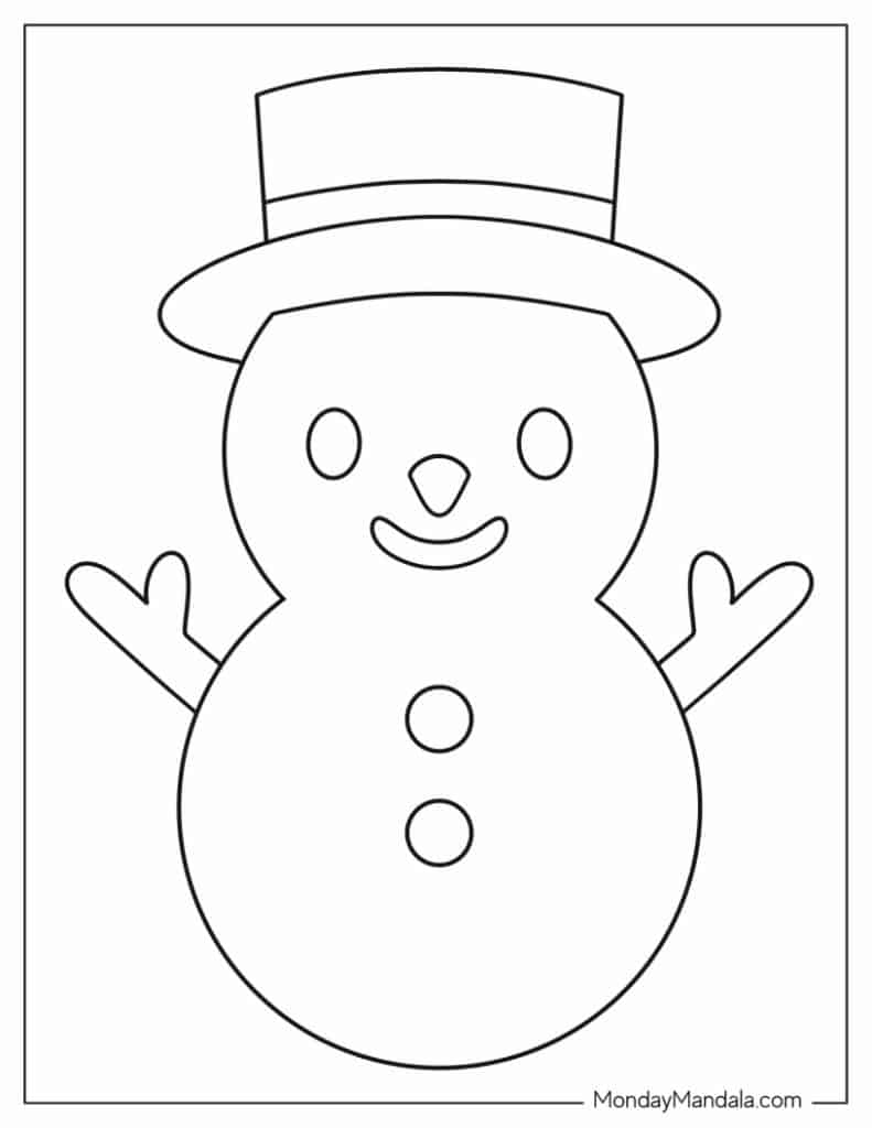 Snowman templates free pdf printables