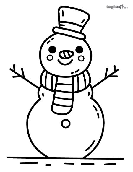 Printable snowman coloring pages