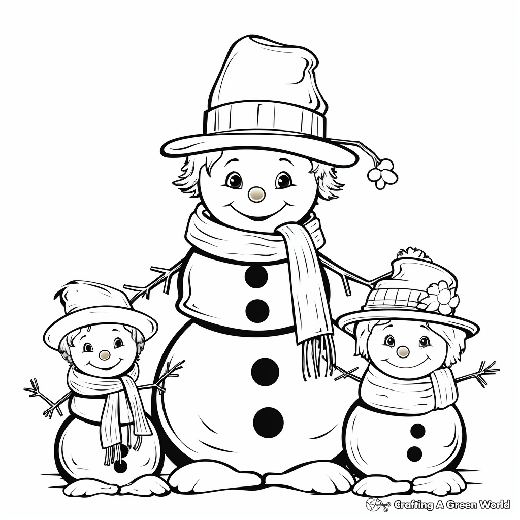 Snowman coloring pages
