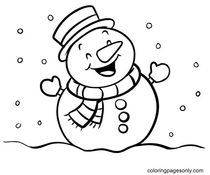 Snowman coloring pages