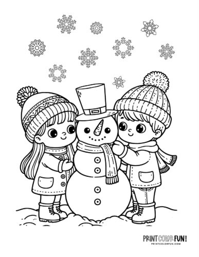 Cool snowman coloring pages plus snowman word search mazes to chill out with at