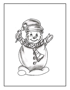 Realistic snowman coloring page free by little learners oasis tpt