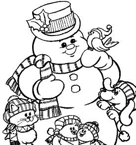 Snowman coloring pages printable for free download