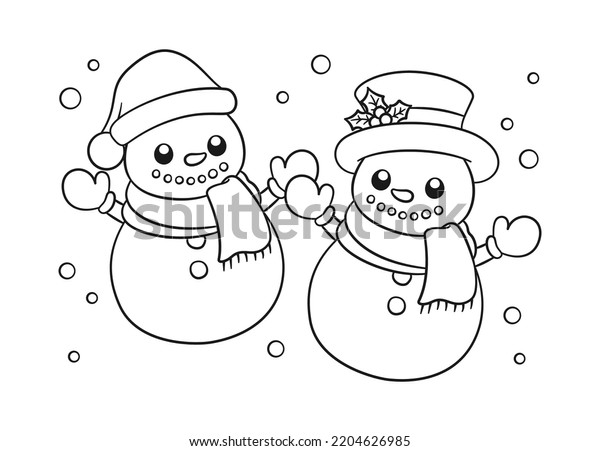 Thousand christmas snowman outline royalty