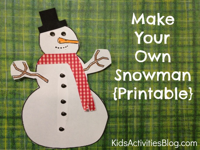 Lets build a snowman printable paper craft for kids kids activities blog