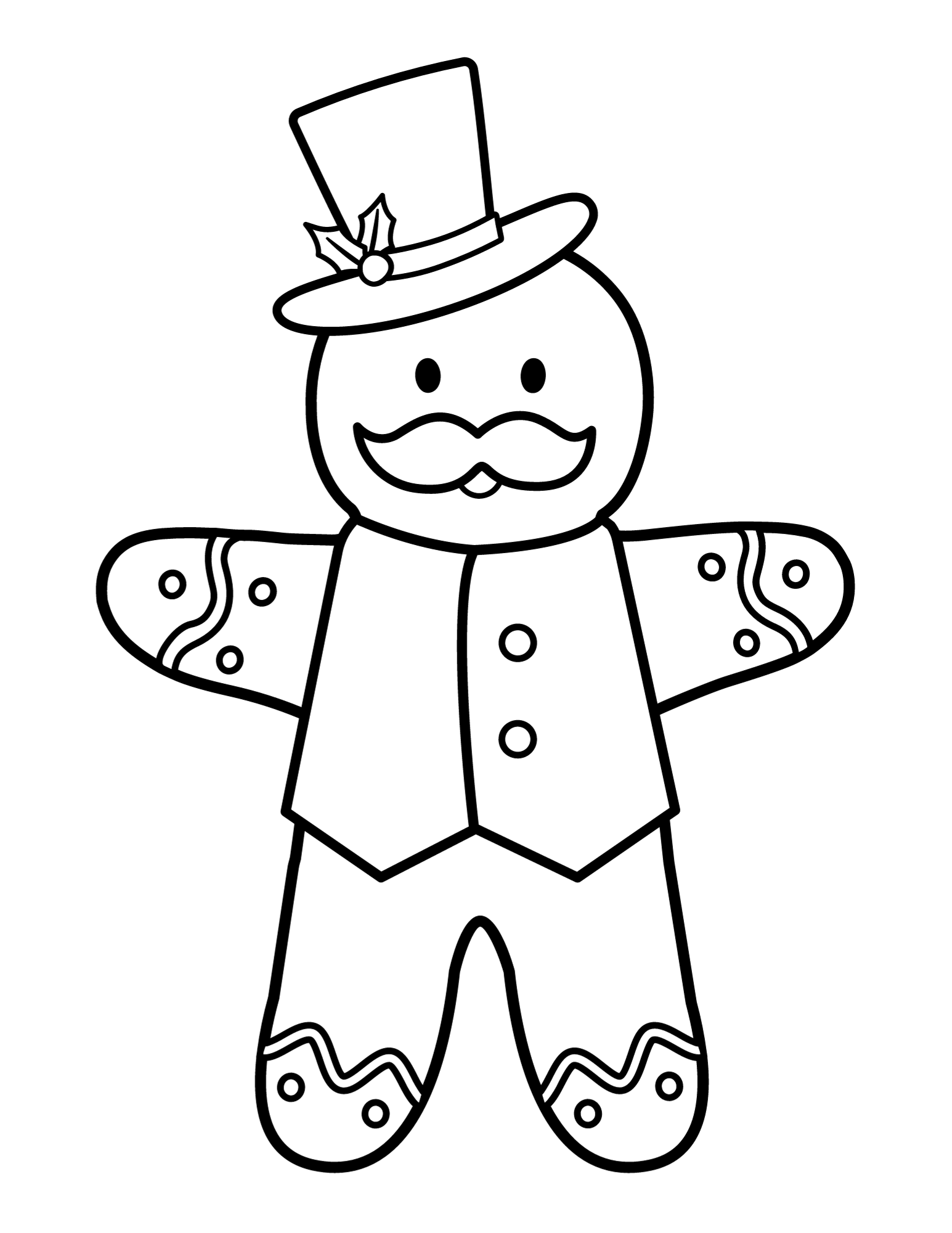 Gingerbread christmas coloring pages