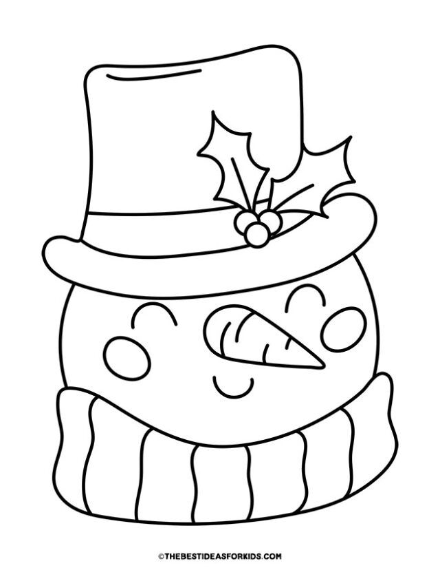 Snowman coloring pages free printables
