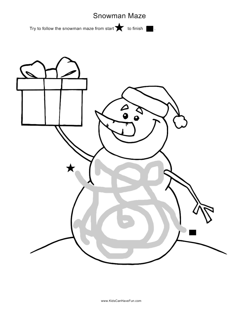 Christmas mazes for kids santa reindeer xmas tree angel
