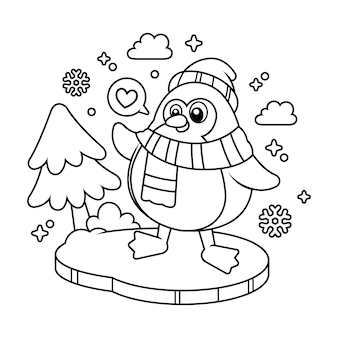 Snowman coloring page vectors illustrations for free download