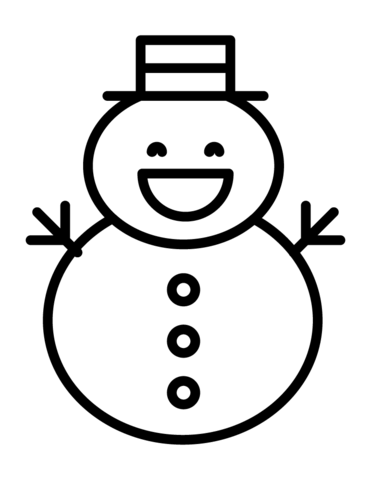 Christmas snowman coloring page free printable coloring pages