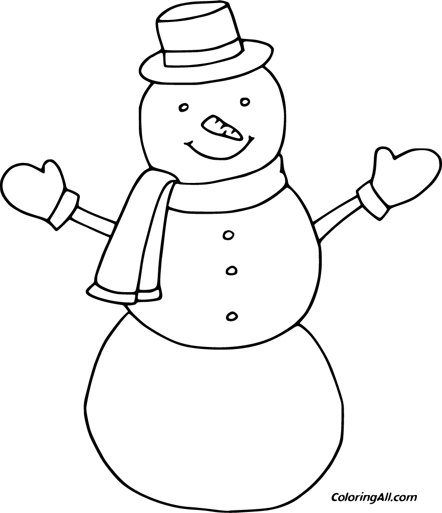Snowman coloring pages