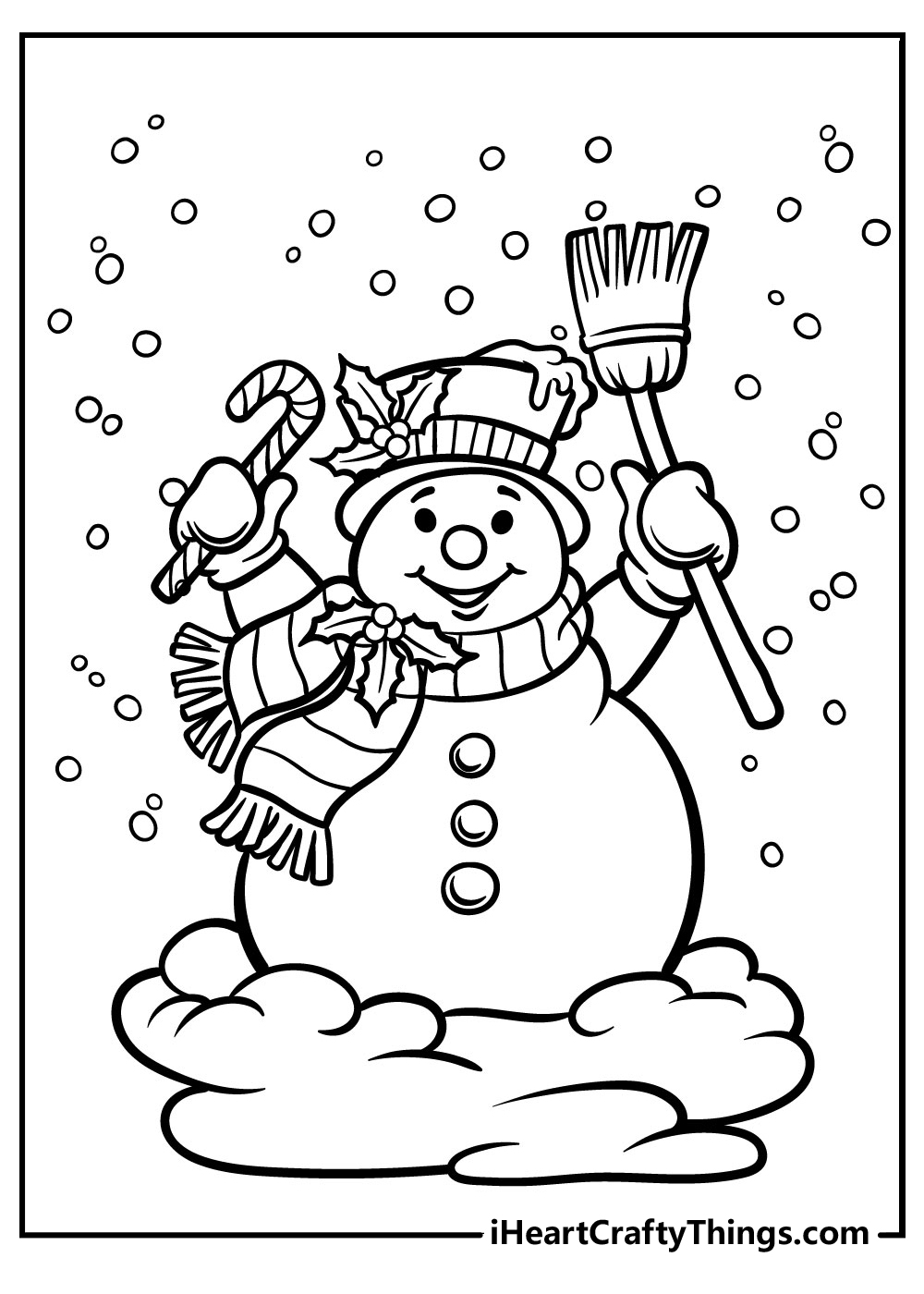 Snowman coloring pages free printables