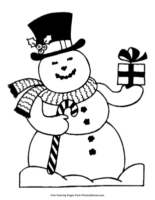Snowman coloring page â free printable pdf from