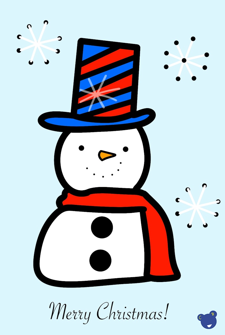 Snowman coloring page pdf