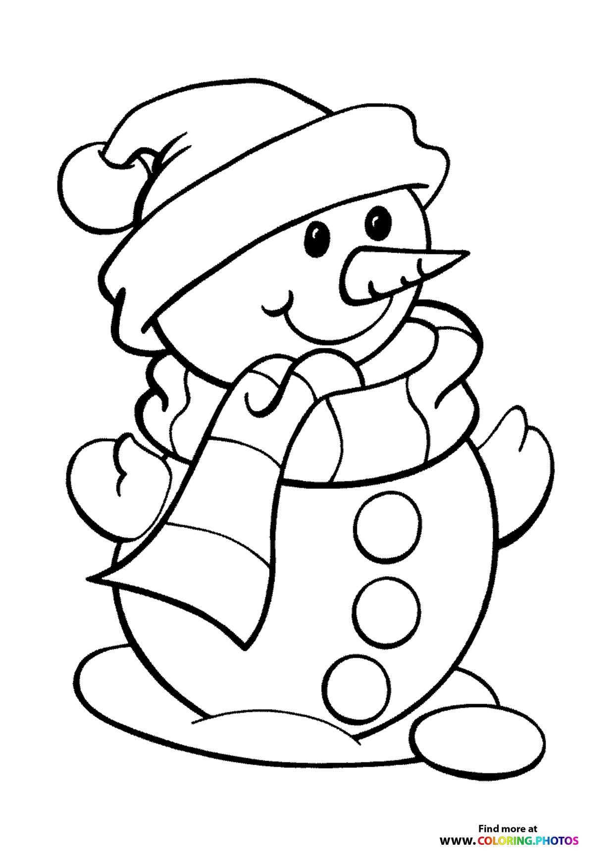 Snowman with a scarf
