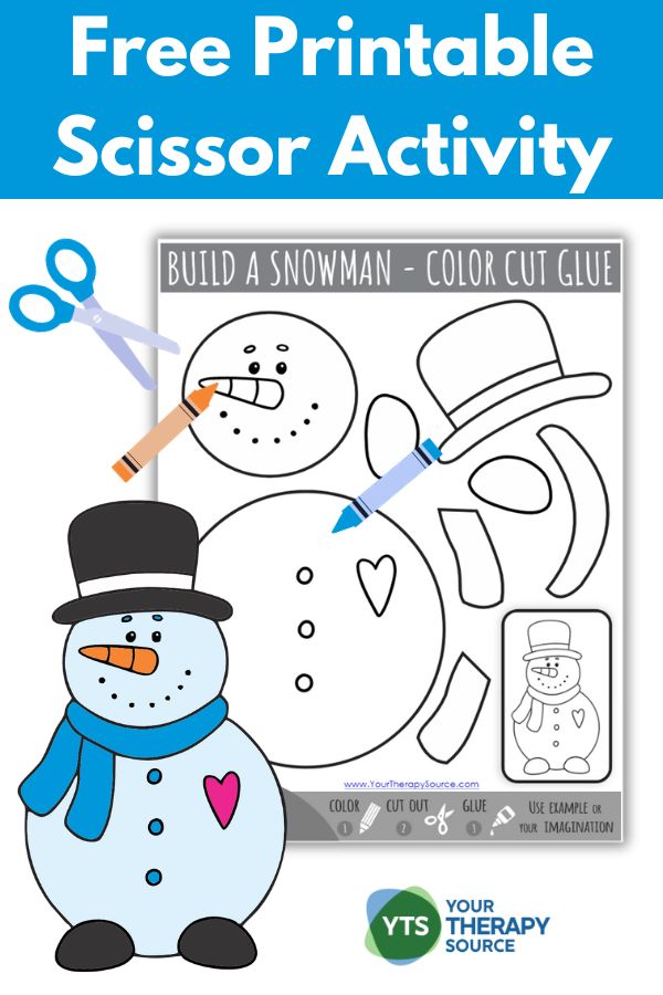 Build a snowman coloring page