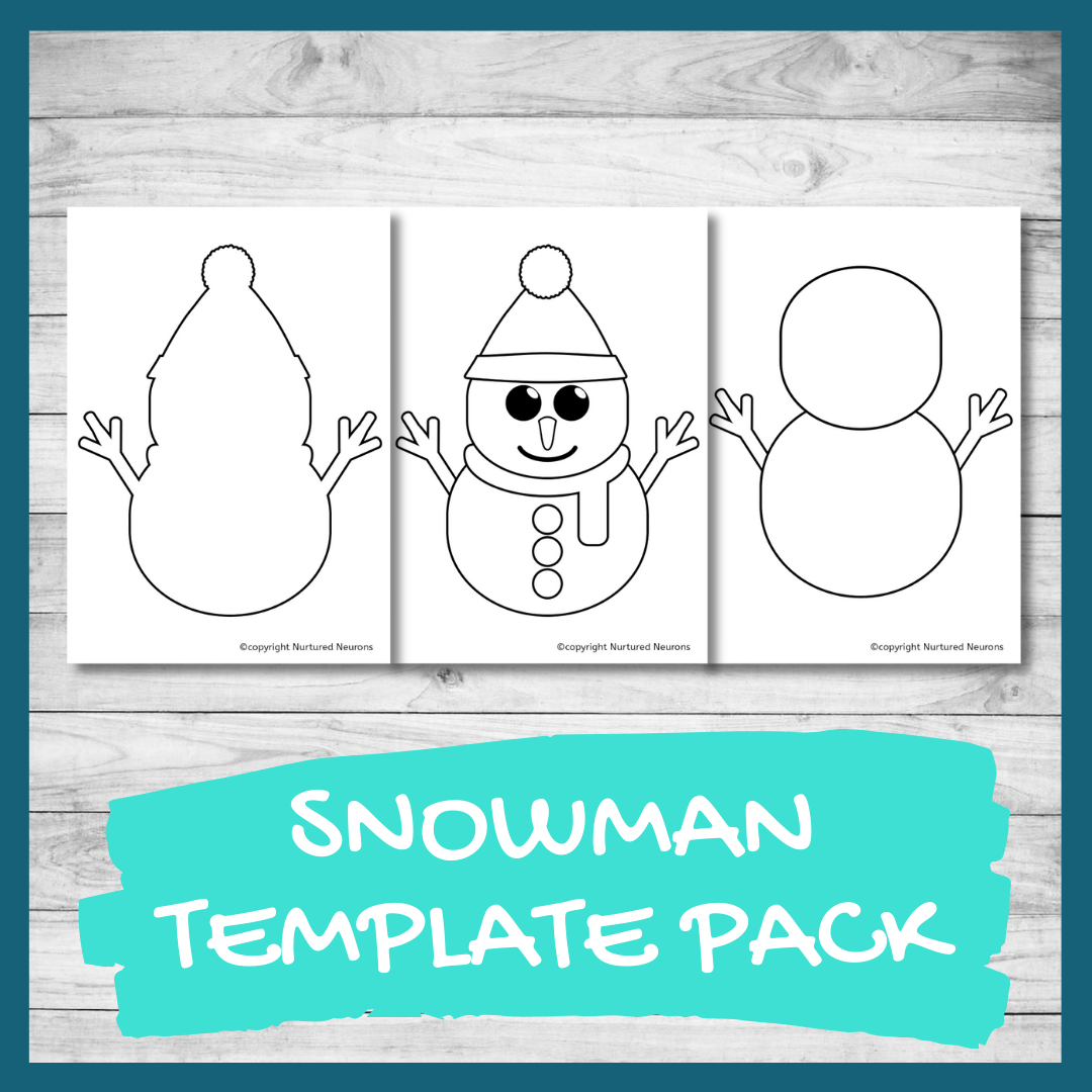 Printable snowman template awesome outline pack