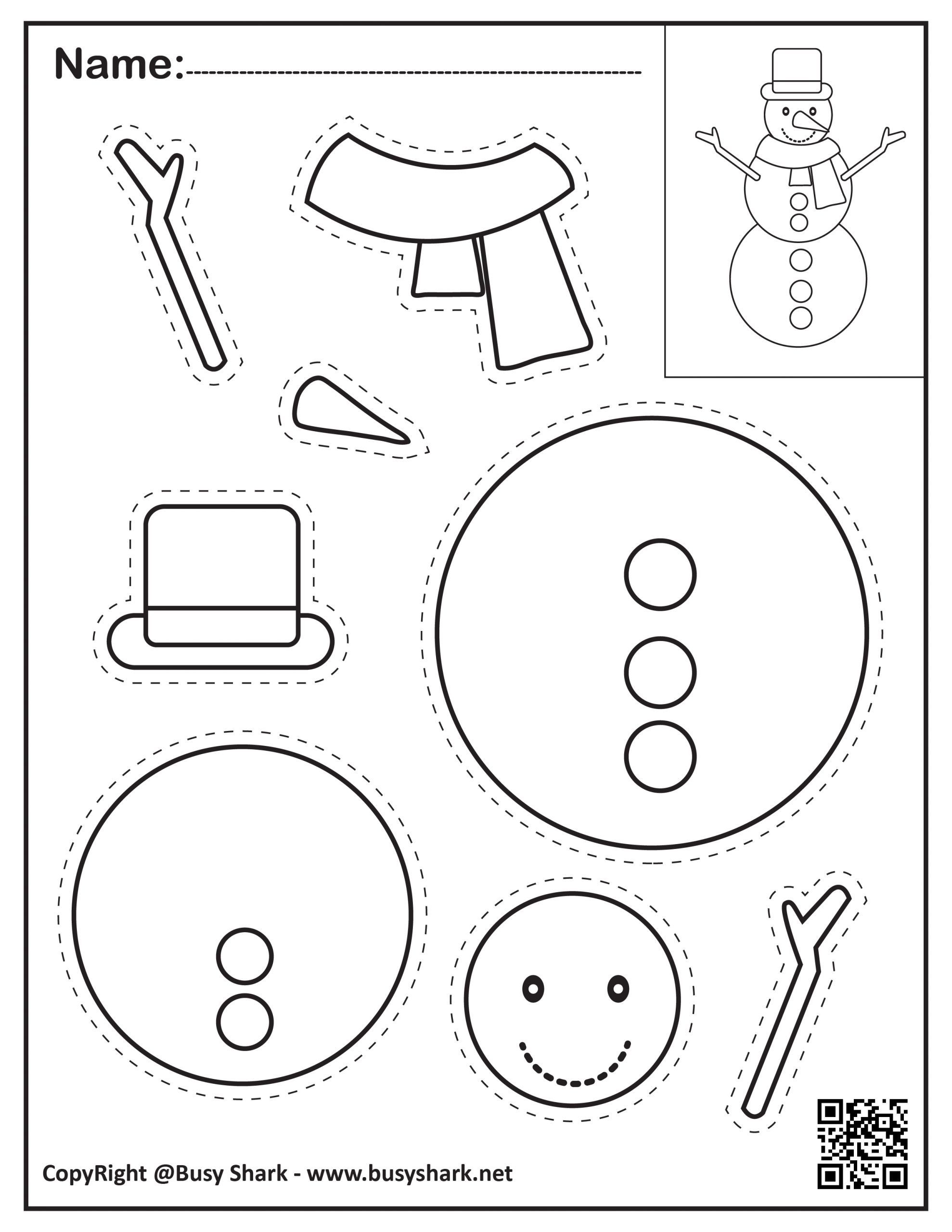 Build a snowman free printable