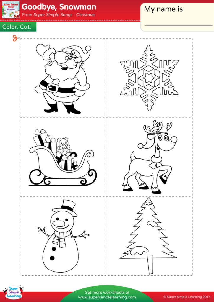 Goodbye snowman worksheet