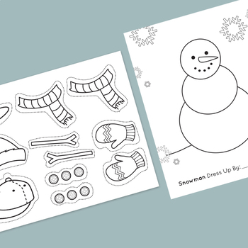 Snowman dressup worksheet