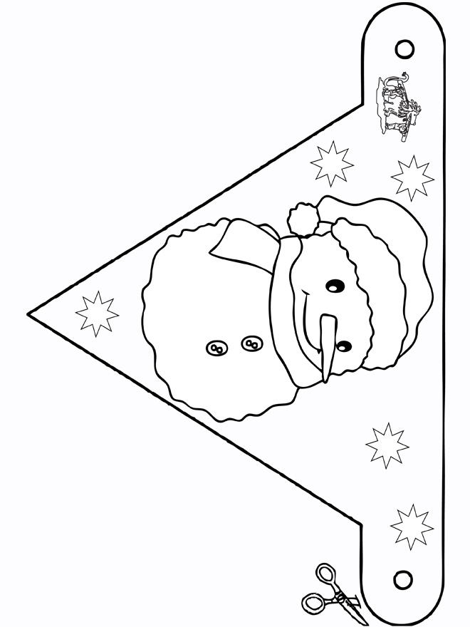 Flag snowman