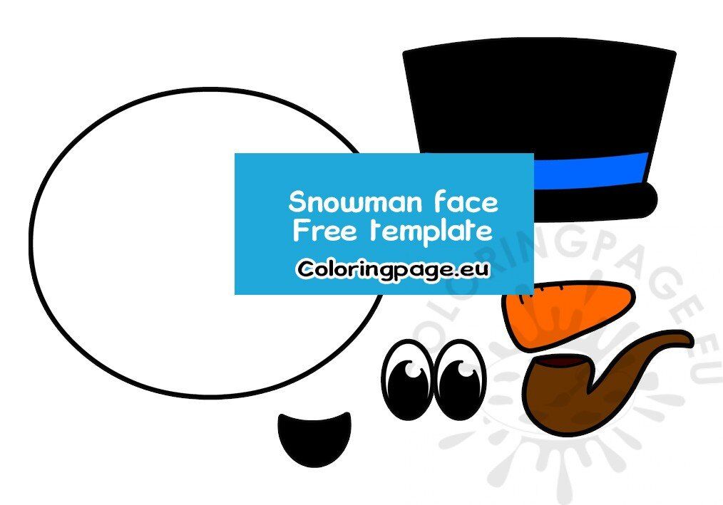 Printable snowman patterns cut out coloring page