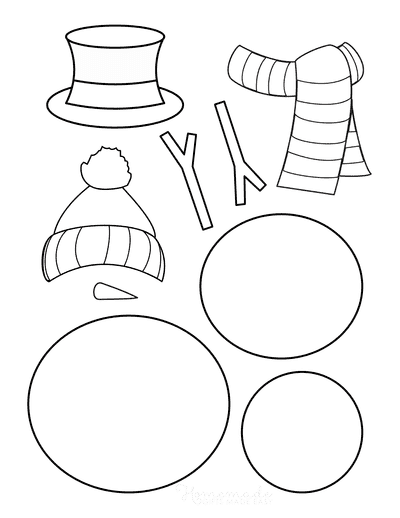 Free printable snowman templates for crafts