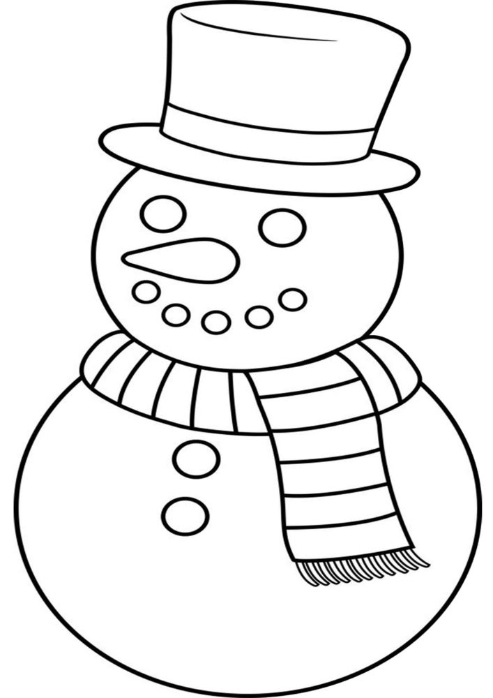 Free printable snowman coloring pages