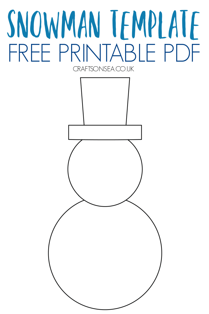 Snowman template free printable pdf