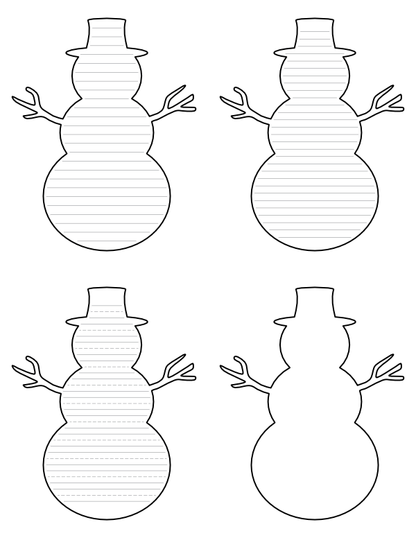 Free printable snowman with top hat